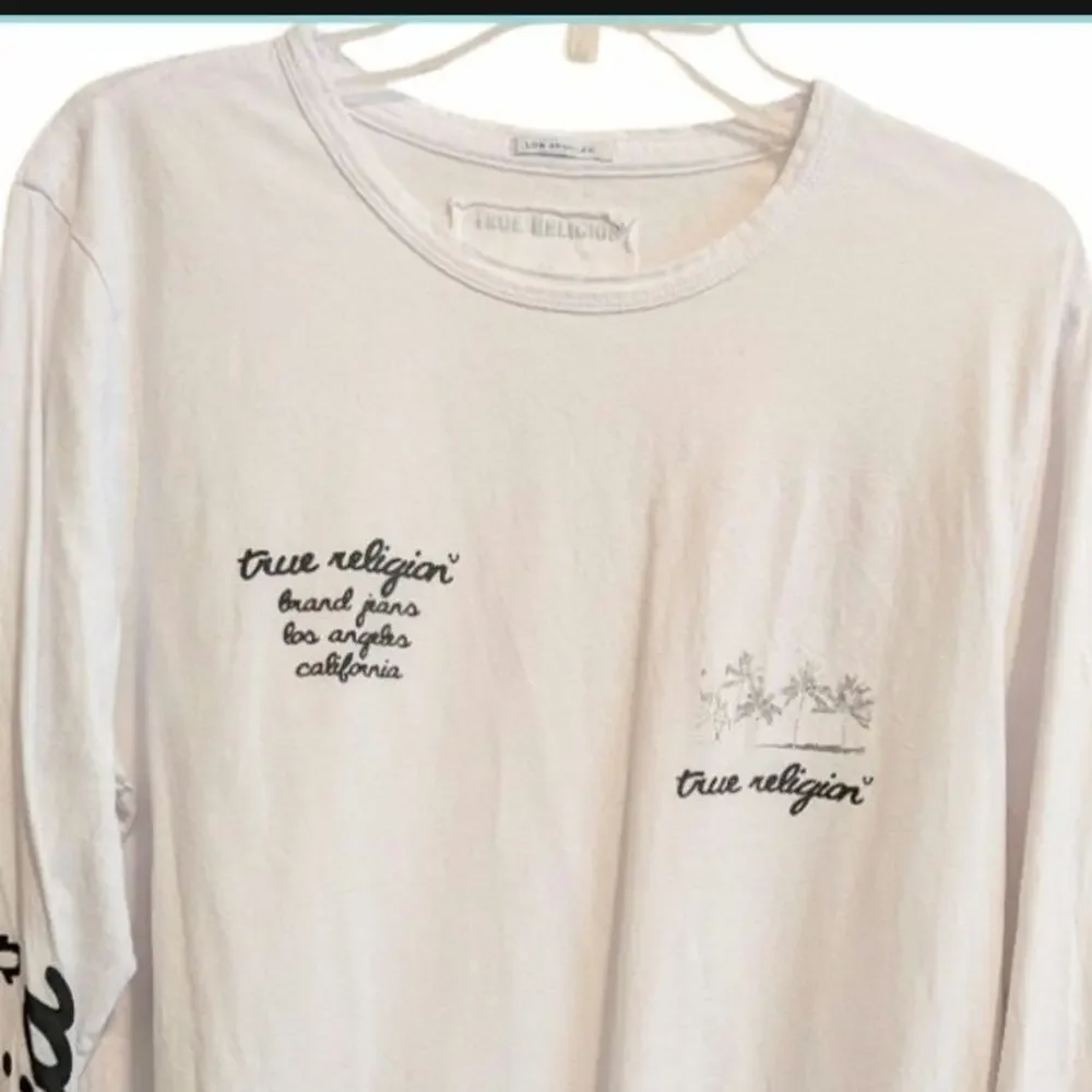 OG True Religion Brand Jeans Long Sleeve California Graphic Tee Men's L Y2K Rare